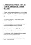 WOUND CERTIFICATION EXAM SCRIPT 2026 COMPLETE QUESTIONS AND CORRECT SOLUTIONS