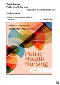 Public Health Nursing&colon; Population-Centered Health Care in the Community 11th Ed Test Bank &ndash; Stanhope & Lancaster &vert; Complete Q&A ISBN 9780323882828