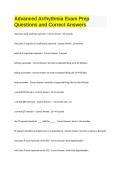 Advanced Arrhythmia Exam Prep &vert; Questions & Correct Answers Converted Verified