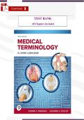 Medical Terminology&colon; A Living Language &lpar;8th Edition&comma; Bonnie F&period; Fremgen & Suzanne S&period; Frucht&rpar; &ndash; Verified Test Bank & Study Guide &lpar;All Chapters Included&rpar;
