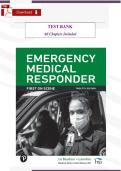 Emergency Medical Responder&colon; First on Scene &lpar;12th Edition&comma; Baudour&comma; Bergeron & Bizjak&rpar; &ndash; Verified Test Bank & Study Guide &lpar;All Chapters Included&rpar;