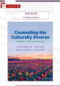Counseling the Culturally Diverse&colon; Theory and Practice &lpar;9th Edition&comma; Derald Wing Sue & David Sue&rpar; &ndash; Verified Test Bank & Study Guide &lpar;All Chapters Included&rpar;