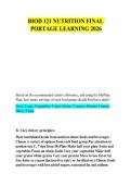 Portage Learning BIOD 121 Nutrition &vert; Final Exam Bank &vert; 2026 Verified Q&A