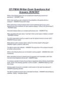 CFI FMVA Written Exam Questions And  Answers 2026&sol;2027 