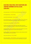 2023 NHA CCMA FINAL TEST Questions and  VERIFIED ANSWERs &lpar;Actual exam  &rpar;&lpar;Solved&rpar; 