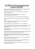 CFI FMVA Final Exam Questions And  Answers 2026&sol;2027 