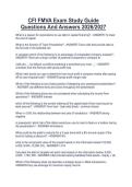 CFI FMVA Exam Study Guide  Questions And Answers 2026&sol;2027