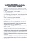 CFI FMVA 2026&sol;2027 Exam Review  Questions And Answers 