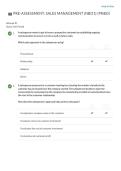 2025 WGU Sales Management D099 &vert; PA Review Pre-Assessment Verified Questions & Answers