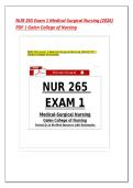 NUR 265 Exam 1 Medical-Surgical Nursing &lpar;2026&rpar; PDF &vert; Galen College of Nursing