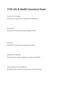 1135 Life & Health Insurance Exam &vert; Converted Verified Questions & Answers