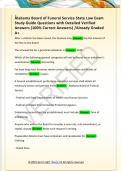 Alabama Board of Funeral Service State Law Exam  Study Guide Questions with Detailed Verified  Answers &lpar;100&percnt; Correct Answers&rpar; &sol;Already Graded  A&plus; 