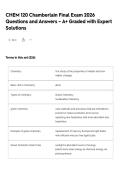 CHEM 120 Chamberlain Final Exam 2026 Questions and Answers &ndash; A&plus; Graded with Expert Solutions