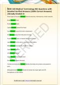 BIOD 103 Medical Terminology M2 Questions with  Detailed Verified Answers &lpar;100&percnt; Correct Answers&rpar;  &sol;Already Graded A&plus; 