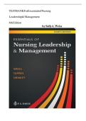 Test Bank for Essentials of Nursing Leadership & Management&comma; 8th Edition by Sally A&period; Weiss &vert; Chapters 1&ndash;16 Complete Guide &vert; 2025&ndash;2026