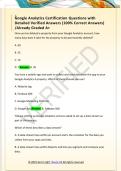 Google Analytics Certification Questions with  Detailed Verified Answers &lpar;100&percnt; Correct Answers&rpar;  &sol;Already Graded A&plus;