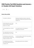 CBIS Practice Test 2026 Questions and Answers &ndash; A&plus; Graded with Expert Solutions
