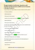 Google Analytics Certification Questions with  Detailed Verified Answers &lpar;100&percnt; Correct Answers&rpar;  &sol;Already Graded A&plus; 