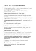 FMTB-E TEST 1 QUESTIONS & ANSWERS