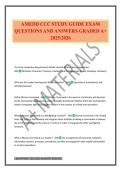 AMEDD CCC STUDY GUIDE EXAM QUESTIONS AND ANSWERS GRADED A&plus; 2025&sol;2026