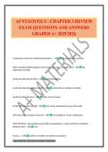 AP STATISTICS &colon; CHAPTER 3 REVIEW EXAM QUESTIONS AND ANSWERS GRADED A&plus; 2025&sol;2026
