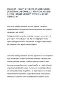 BSG Quiz 1 &vert; Complete Real Exam 2025 Revised Questions & Correct Answers