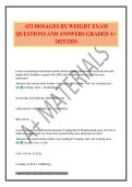 ATI DOSAGES BY WEIGHT EXAM QUESTIONS AND ANSWERS GRADED A&plus; 2025&sol;2026
