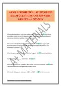 ARMY AEROMEDICAL STUDY GUIDE EXAM QUESTIONS AND ANSWERS GRADED A&plus; 2025&sol;2026