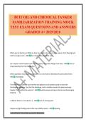 BCIT OIL AND CHEMICAL TANKER FAMILIARIZATION TRAINING MOCK TEST EXAM QUESTIONS AND ANSWERS GRADED A&plus; 2025&sol;2026