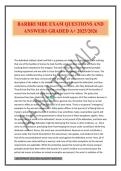 BARBRI MBE EXAM QUESTIONS AND ANSWERS GRADED A&plus; 2025&sol;2026