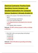 Electrical Contractor Practice Exam  Questions Correct Answers&comma; and  Detailed Explanations for Computer  Science Students&vert;&vert;Already Graded A&plus; 