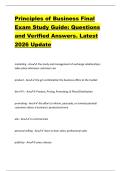 Principles of Business Final  Exam Study Guide&colon; Questions  and Verified Answers&period; Latest  2026 Update 