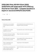 STEDI&period;org Final Review Exam 2026 &ndash; Complete Questions & Expert A&plus; Answers
