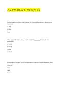 2023 WellCare Mastery Test &vert; Converted Verified Questions & Answers