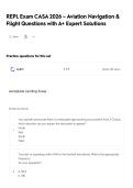 REPL Exam CASA 2026 &ndash; Aviation Navigation & Flight Questions with A&plus; Expert Solutions