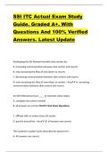 SSI ITC Actual Exam Study  Guide&period; Graded A&plus;&period; With  Questions And 100&percnt; Verified  Answers&period; Latest Update 