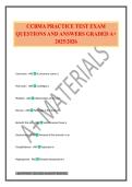 CCBMA PRACTICE TEST EXAM QUESTIONS AND ANSWERS GRADED A&plus; 2025&sol;2026