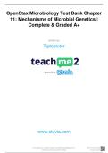 OpenStax Microbiology Test Bank Chapter 11&colon; Mechanisms of Microbial Genetics &vert; Complete & Graded A&plus; 2026