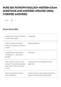 NURS 504 PATHOPHYSIOLOGY MIDTERM EXAM QUESTIONS AND ANSWERS UPDATED &lpar;2026&rpar; &lpar;VERIFIED ANSWERS&rpar;