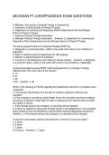 MICHIGAN PT JURISPRUDENCE EXAM QUESTIONS