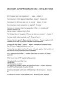 MICHIGAN JURISPRUDENCE EXAM &ndash; OT QUESTIONS