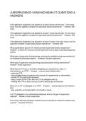 JURISPRUDENCE EXAM MICHIGAN OT QUESTIONS & ANSWERS