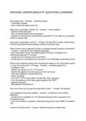 MICHIGAN JURISPRUDENCE PT QUESTIONS & ANSWERS