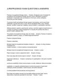 JURISPRUDENCE EXAM QUESTIONS & ANSWERS