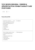 TCCC REVIEW 2025&sol;2026 &ndash; VERIFIED & UPDATED TACTICAL COMBAT CASUALTY CARE STUDY GUIDE