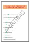 CNA STATE EXAM QUESTIONS AND ANSWERS GRADED A&plus; 2025&sol;2026