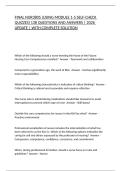 FINAL NUR3805 &lpar;USING MODULE 1-5 SELF-CHECK QUIZZES&rpar; 138 QUESTIONS AND ANSWERS &vert; 2026 UPDATE &vert; WITH COMPLETE SOLUTION