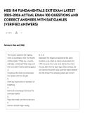 HESI RN FUNDAMENTALS EXIT EXAM LATEST 2025-2026 ACTUAL EXAM 100 QUESTIONS AND CORRECT ANSWERS WITH RATIOANLES &lpar;VERIFIED ANSWERS&rpar; 