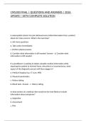 CMS100 FINAL &vert; QUESTIONS AND ANSWERS &vert; 2026 UPDATE &vert; WITH COMPLETE SOLUTION