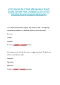 CISR Elements of Risk Management Study  Guide Newest 2026 Questions and Correct  Detailed Answers Already Graded A&plus;